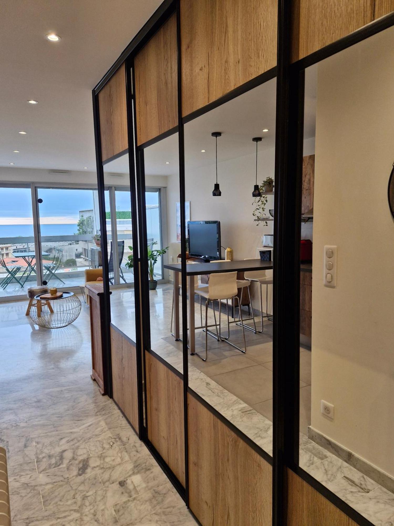 Sunny And Cosy Sea View Studio Antibes Exterior foto